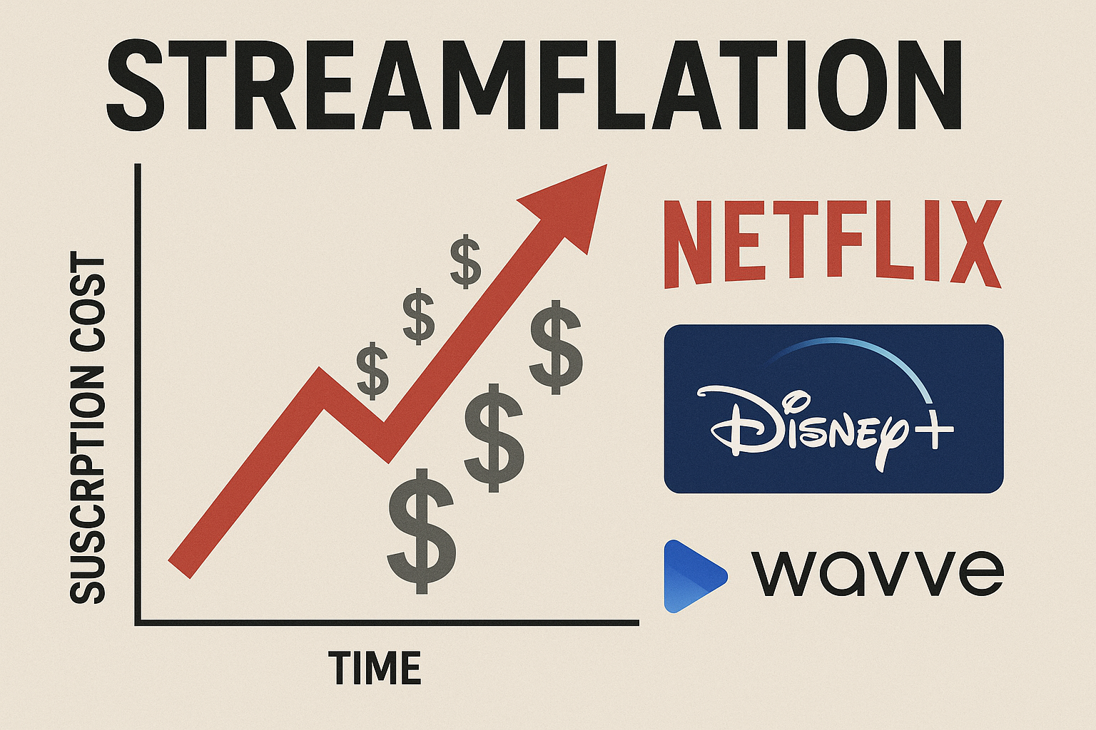 Graphs of Rising Streaming Subscription Fees